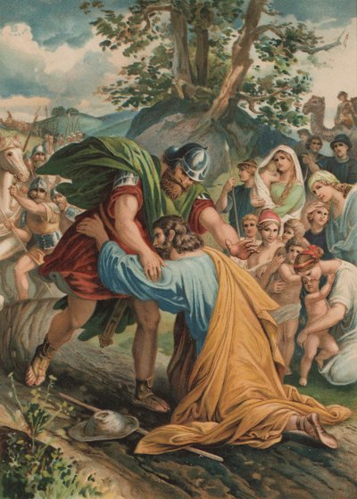 The Reconciliation of Jacob and Esau by English School